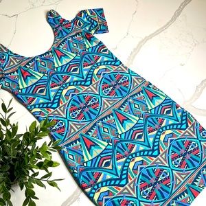 Mini geometric pattern dress